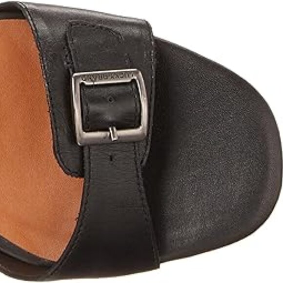 Lucky Brand Jodella Wedge Sandal Black Leather - Picture 7 of 8
